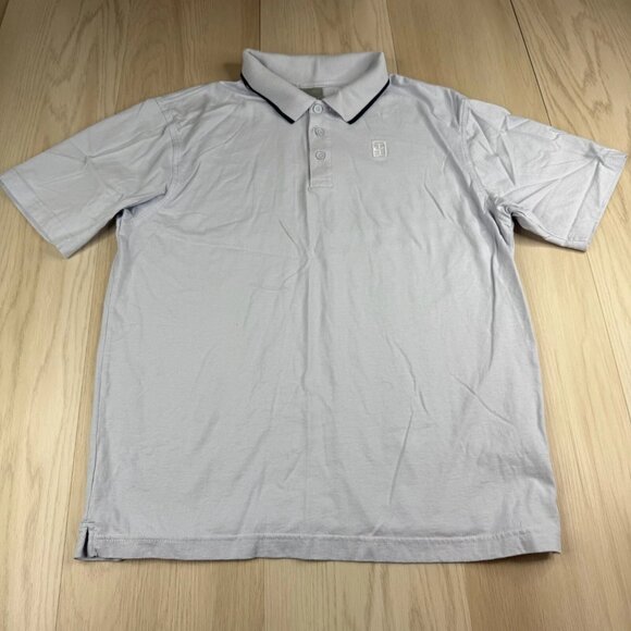 Nike Polo Mans Pullover Embroidered Logo Casual Side Vent Cotton T-Shirt Large - Picture 1 of 8